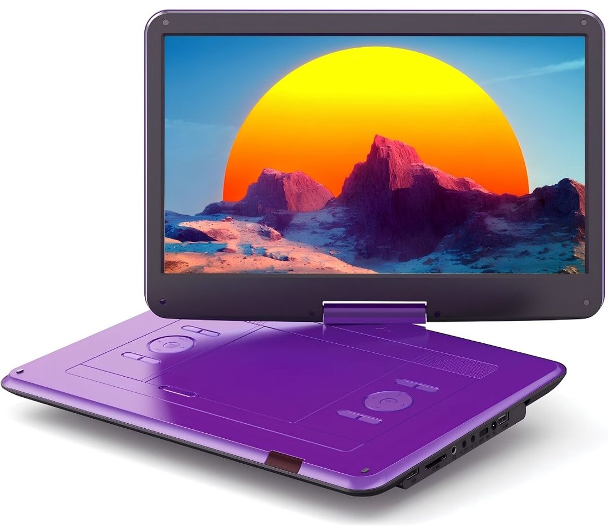 TYR® Draagbarer Dvd Speler - Draaibaar Scherm - Draagbare Dvd Speler met Scherm - Sering - 42cm x 30cm 12cm