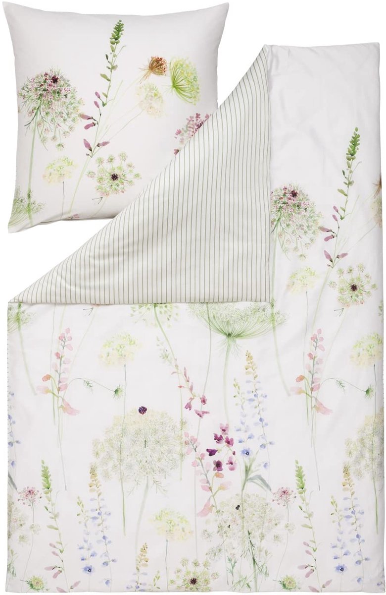 Beddengoed omkeerbaar 240x220 cm - Meadow Satin - Strak design - Luxe uitstraling - ShopVlot