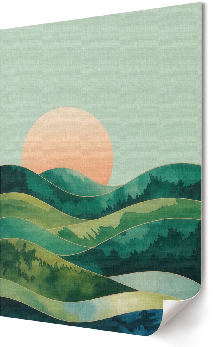 Coloray Polycanvas Wandposter - Interieur Van De Wagen, Fotografie - A3 - Geel Patroon - Rechthoek - Wandkunstwerk - Woonkamer, Slaapkamer, Kantoor - Modern