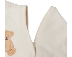 Jollein - Baby Winterslaapzak met Afritsbare Mouw (Teddy Bear) - Katoen - Winterslaapzakje Baby, Babyslaapzak - 90cm