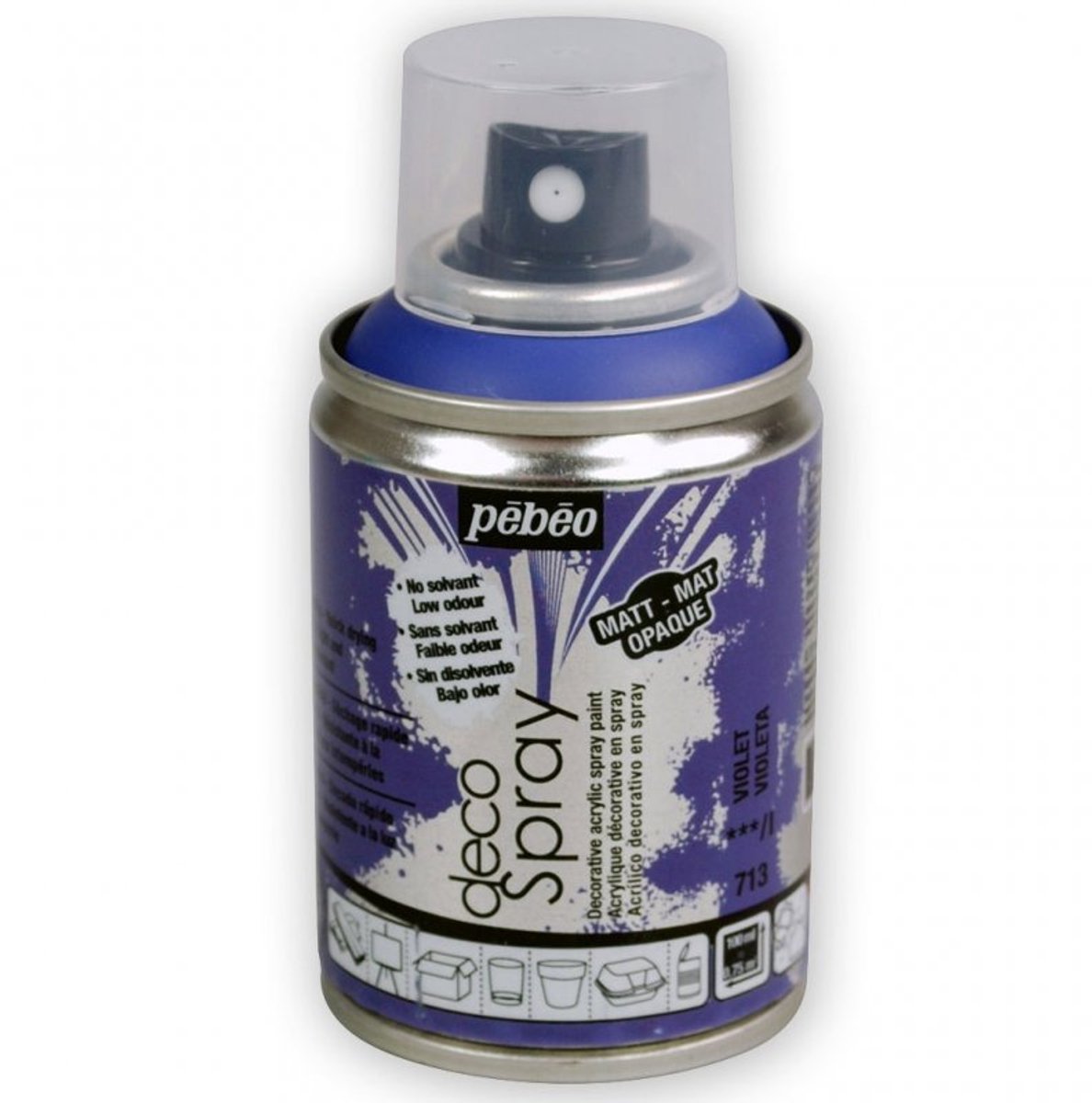 Verf violet - acryl mat in spuitbus - 100 ml - Pébéo
