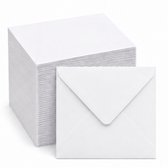 Luxe Vierkante enveloppen 50 stuks Wit - 14x14 - 110grms