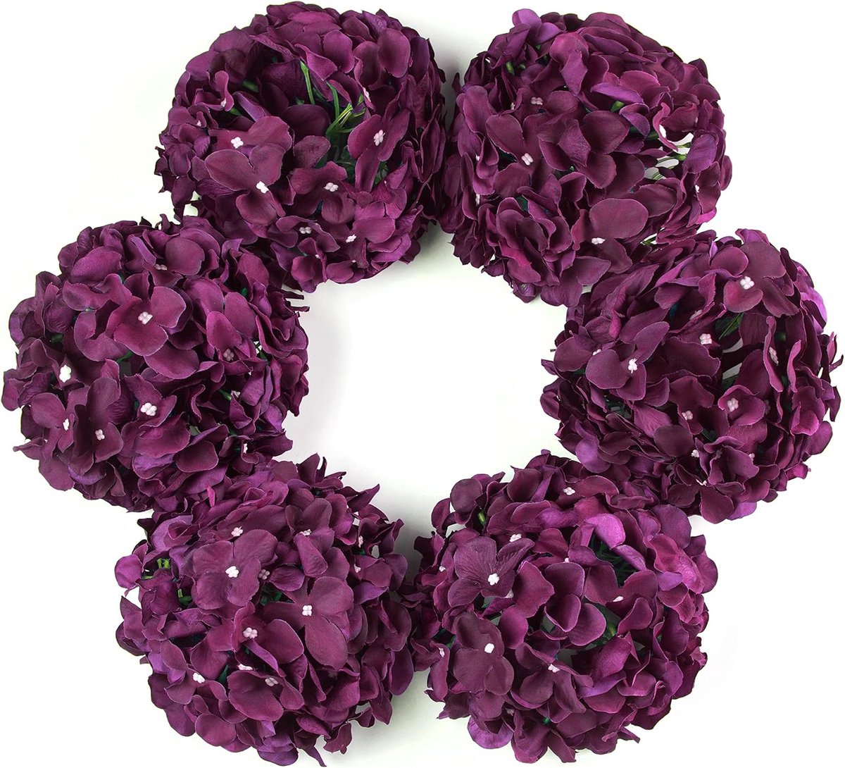 DuHouse Kunstmatige grotere zijden hortensia bloemhoofden met steel nep witte hortensia bloemen voor bruiloft huis - ShopVlot