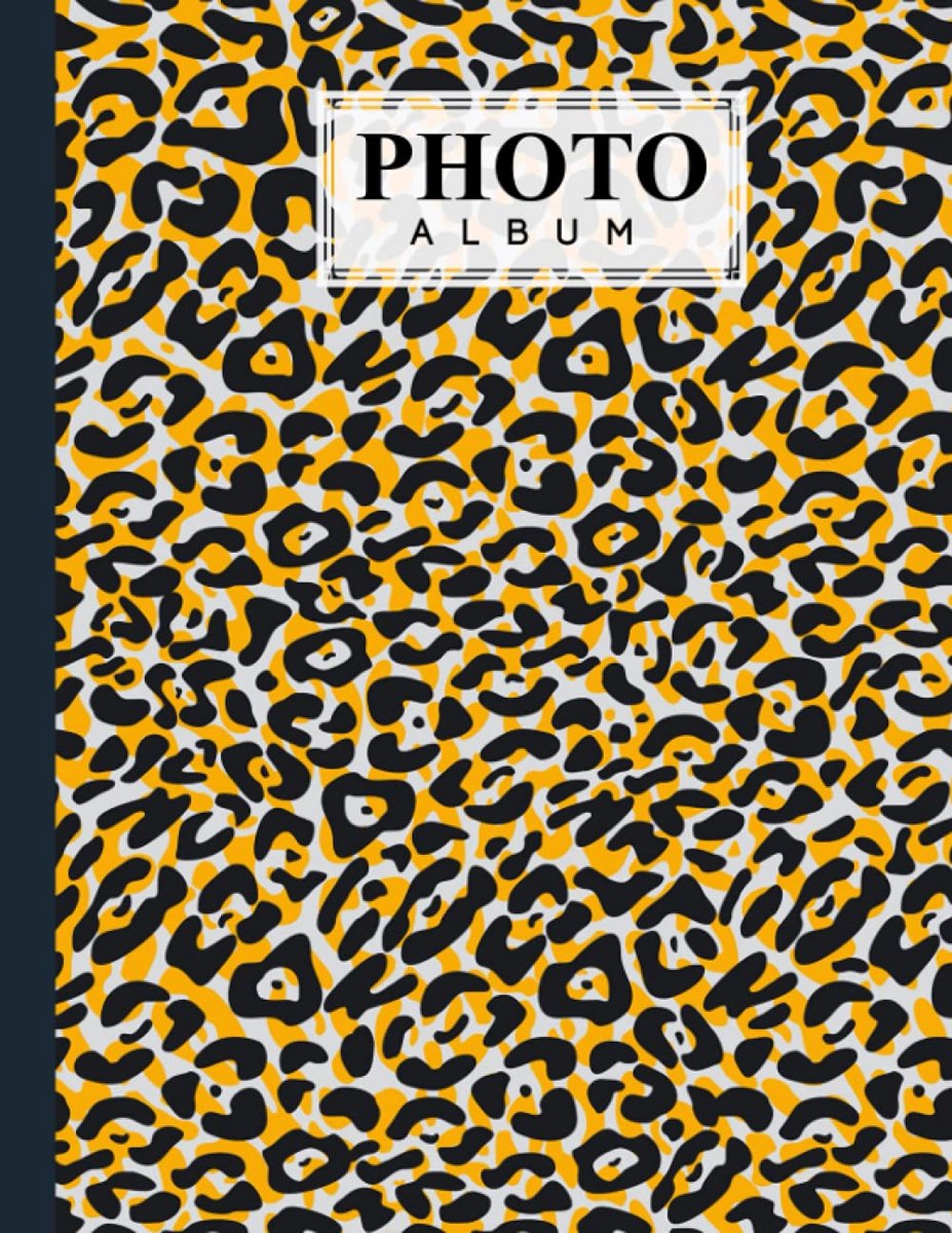 Photo Album: Leopard Print Album, Large Photo Albums with Writing Space Memo, Extra Large Capacity Picture Album - ShopVlot