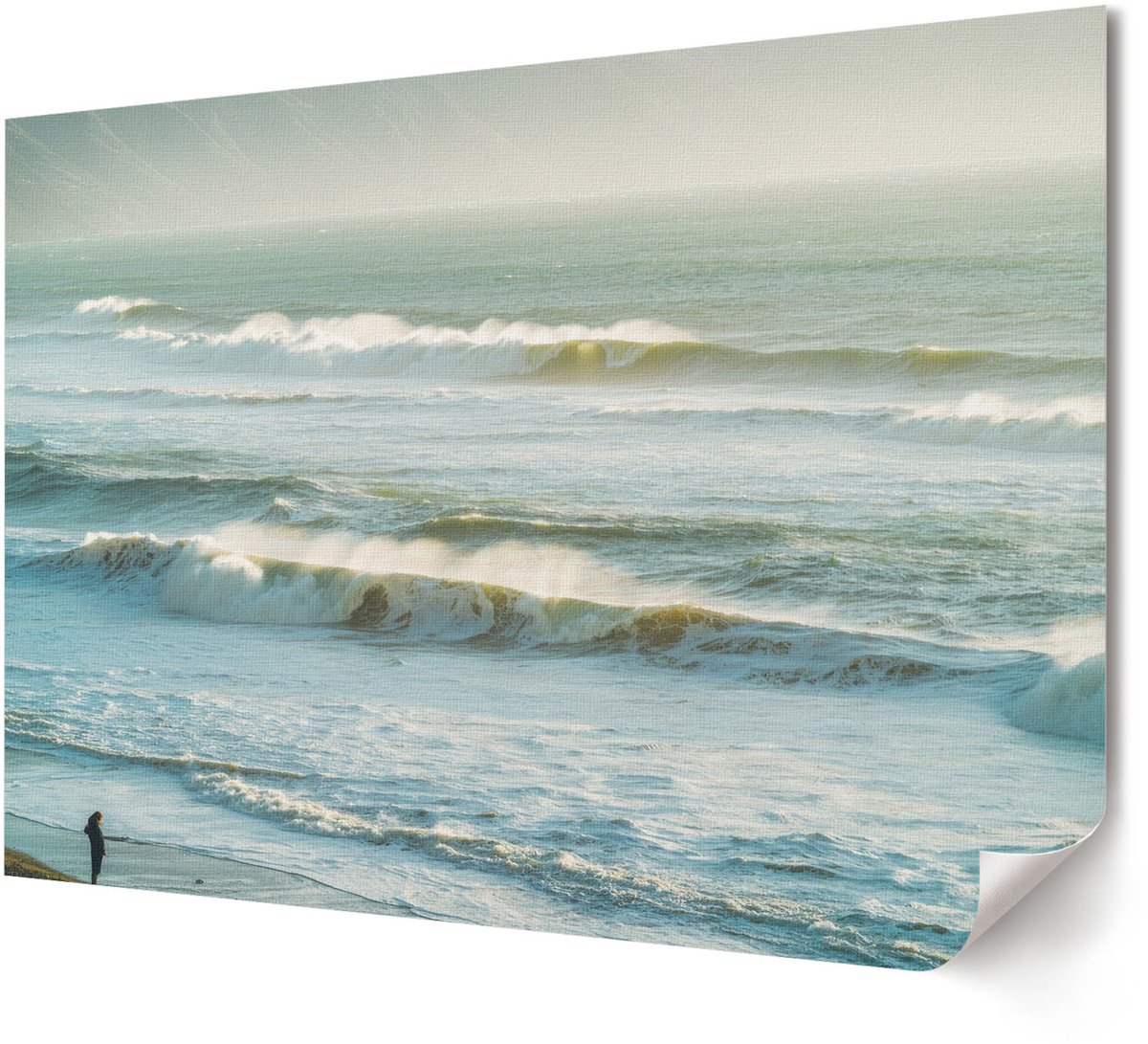 Coloray Canvas Poster Polycanvas - Lezen Door Vrouwen, Fotografie - A4 - Wit Decoratie - Rechthoek - Decoratieve poster - Woonkamer, Slaapkamer, Kantoor - Vintage