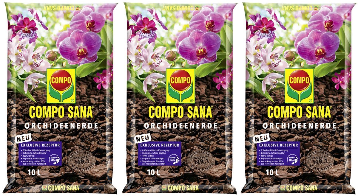 Compo 3 x COMPO SANA orchideeaarde 10 liter