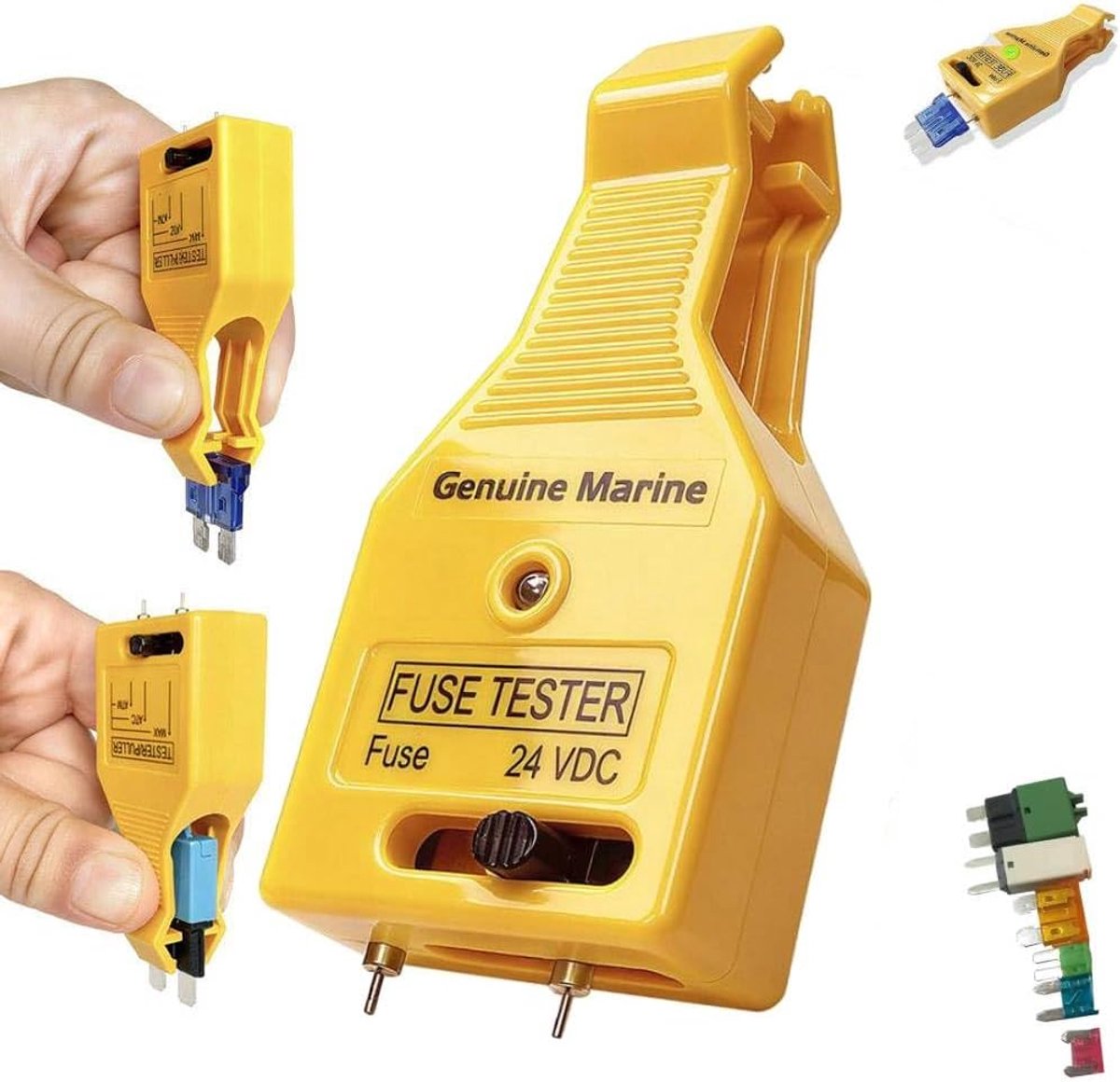 KZQ Zekeringtester auto - Universele zekeringtester met verstelbare probe en indicator - Voor auto, tractor, vrachtwagen - DC 24V
