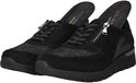 Zwarte Waldlaufer sneakers met rits en een decoratieve print op de neus. Zolen met 'ortho' opdruk.