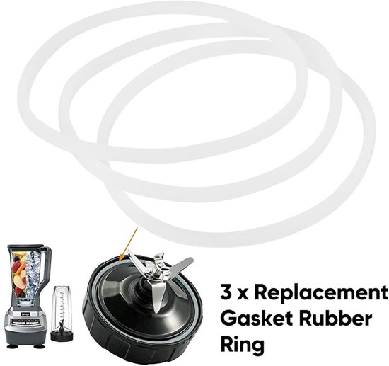 Vervangende Rubberafdichtringen voor Blender en Juicer, 80mm OD, Voedselveilig, 3/6 Stuks, 3.3mm Dikte, Wit O-Ring, Duurzaam en Flexibel — afbeelding 2