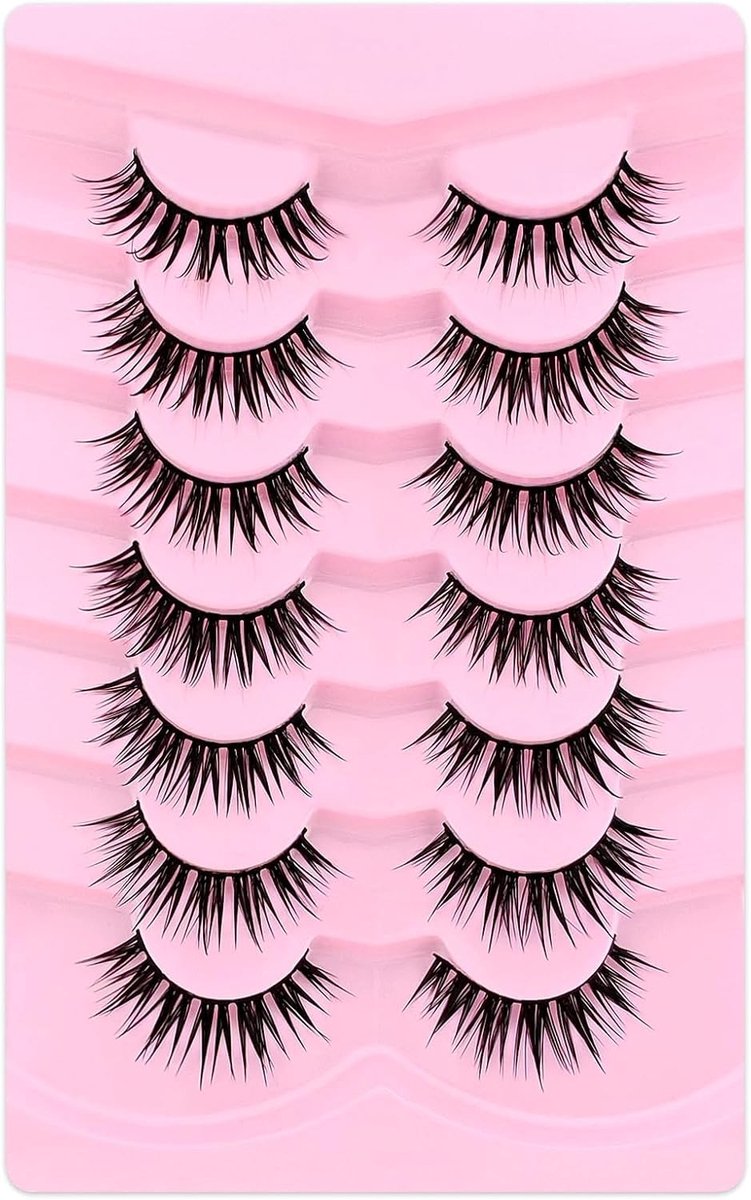 Manga-stijl nepwimpers met D-Curl en Cat Eye effect, 20 mm lang, dramatisch en dik, perfect voor cosplay en anime looks