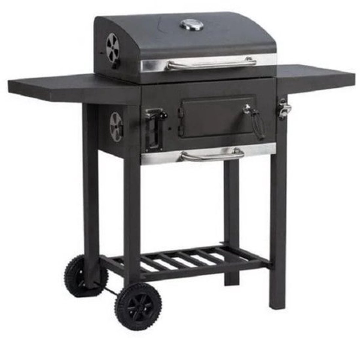 Houtskoolbarbecue – Buitenbarbecue – Tuinbarbecue – Grill – BBQ – Opvouwbaar Zijrek – Verstelbare Houtskoolplaat