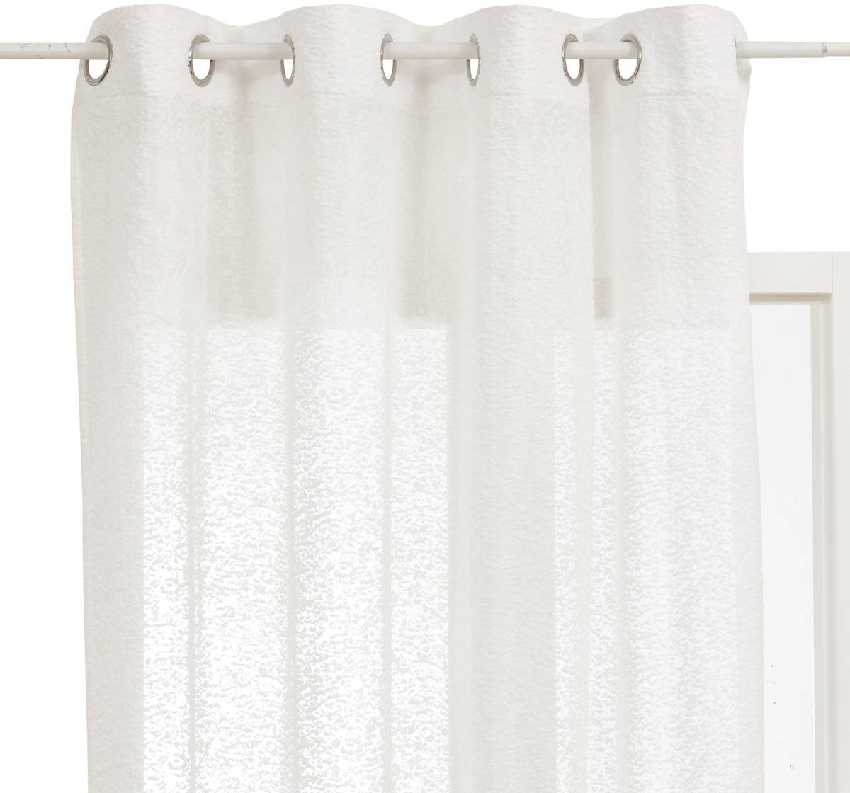 Atmosphera Créateur d'intérieur® Eyda vitrage 140x240 cm wit Blanc