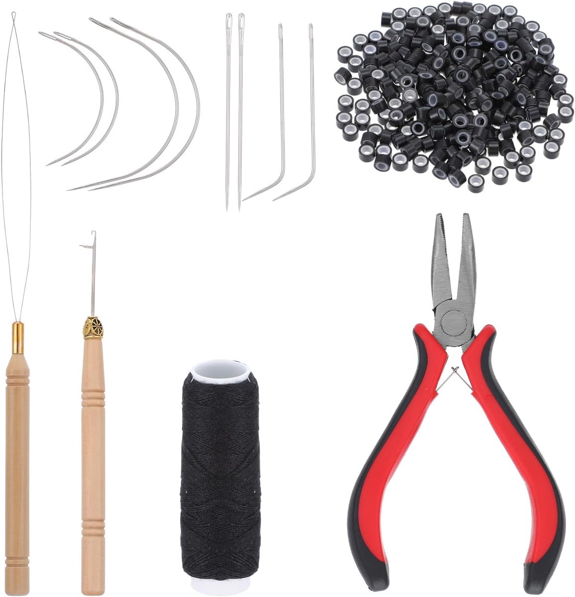 Dailygoods- Microring Extensions 200 Stuks - Siliconen Ringen - Haarverlenging - Gereedschapsset - Ergonomisch Ontwerp - Veilig en Zacht - Haarextensi