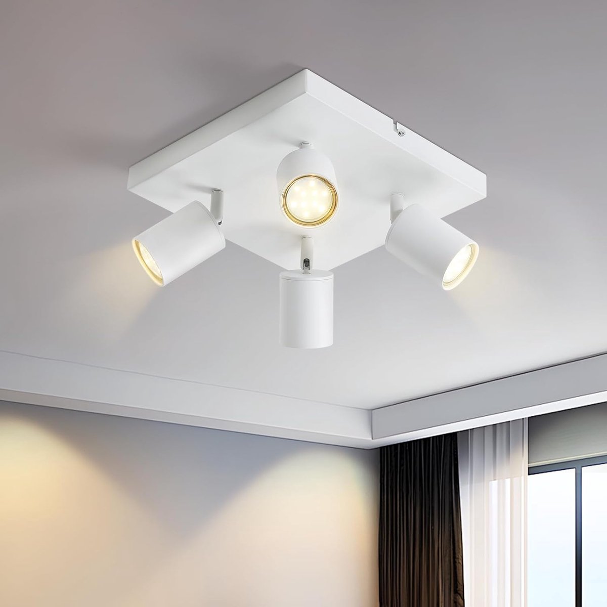 Plafondlamp Woonkamer Plafondlamp 4 Vlammen : Plafondlamp GU10