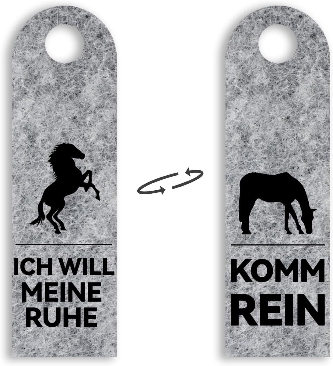 2 stuks Bitte nicht storen Schild - Komm Rein,Ich will My Rust, rood en groen deurbordje voor kinderkamer, deurbordje niet storen, paarden meisjes, cadeau, cadeaus voor tieners (grijs II)