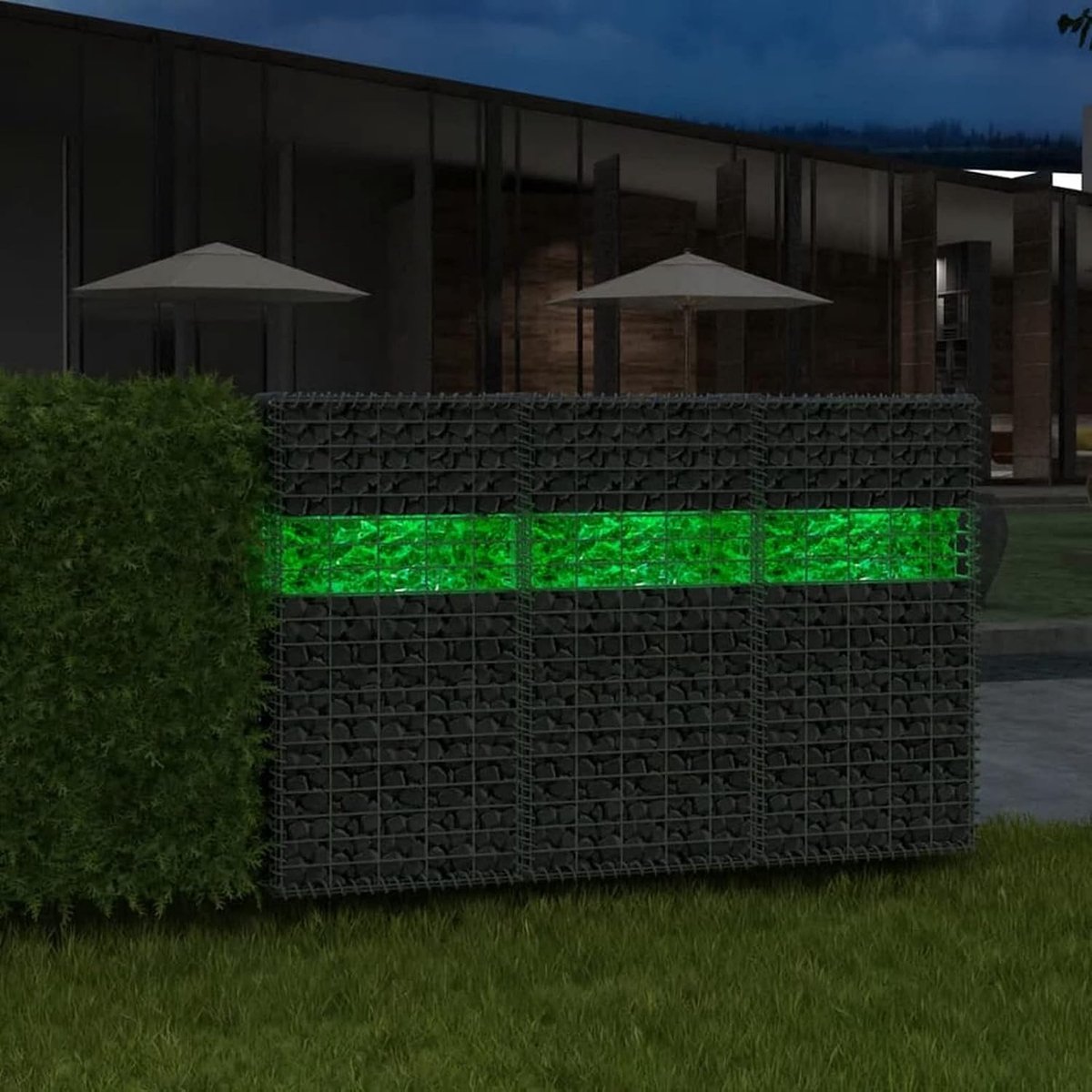 Glazen schanskorf tuinstenen decoratieve stenen 25 kg decoratie voor schanskorven, steenkorven en -w?enden