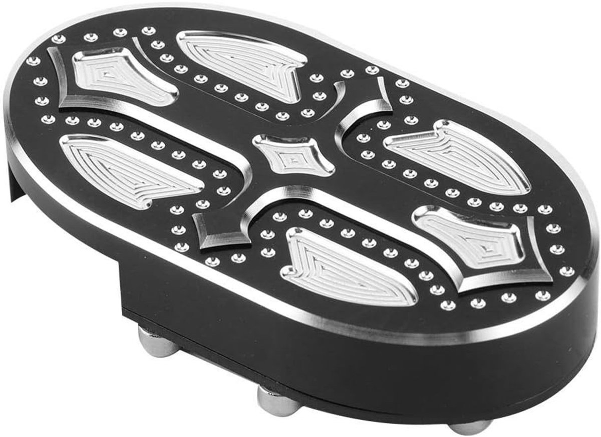 Motorfiets Rempedaal Cover van Aluminium in Zilver en Zwart, Geschikt voor XL883 en XL1200 1999-2013, Stijlvolle en Duurzame Bescherming voor Rempedalen