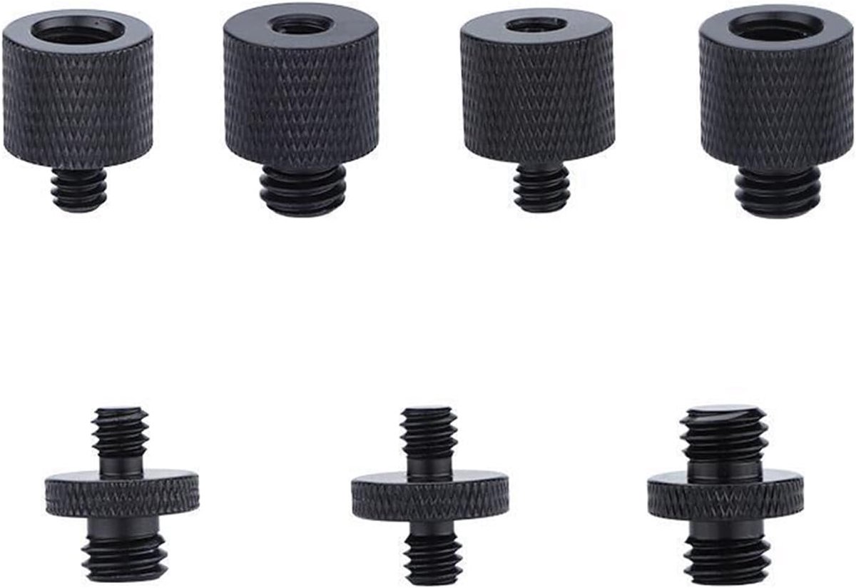Camera Microfoon Quick Release Flash Statief Adapter Mount Kit Hot Schoen 1/4 tot 3/8 M5 M6 M8 Mannelijke Vrouwelijke Convertie Draad Schroeven Serie Set voor Go pro Insta360 (7 stuks)