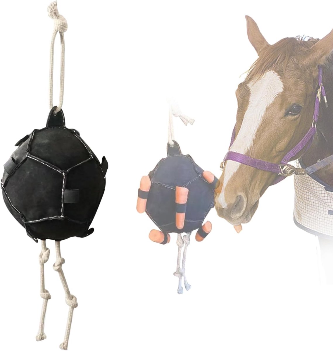 Paardenspeelgoed voor paarden, speelgoed voederbal voor wortels en lekkernijen