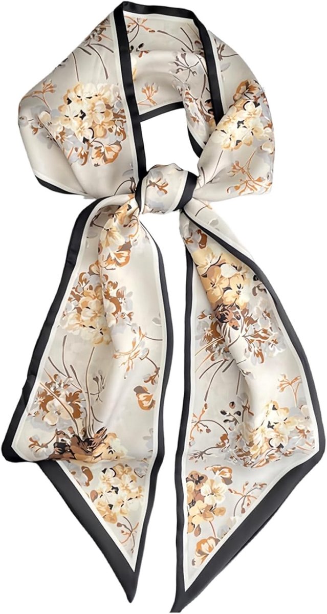 satijnen doeken voor dames met bloemenprint en zijdegevoel, elegant en veelzijdig, voor kleding en jassen