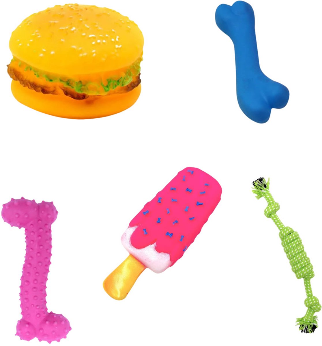 Surtep Animals set hondenspeeltjes, 5 stuks