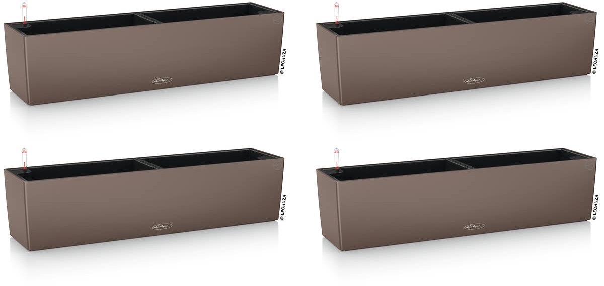 LECHUZA Bloembak Balconera Color 80 muskaat - set van 4