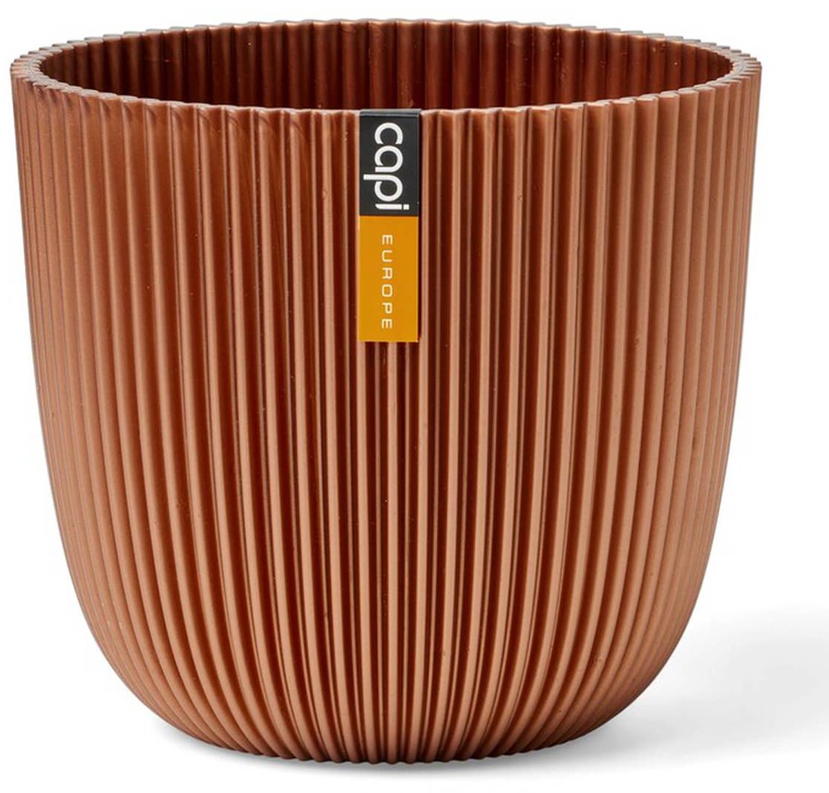 Capi Europe Bowl Pot Groove Made With - 17x15 - Metallic Copper