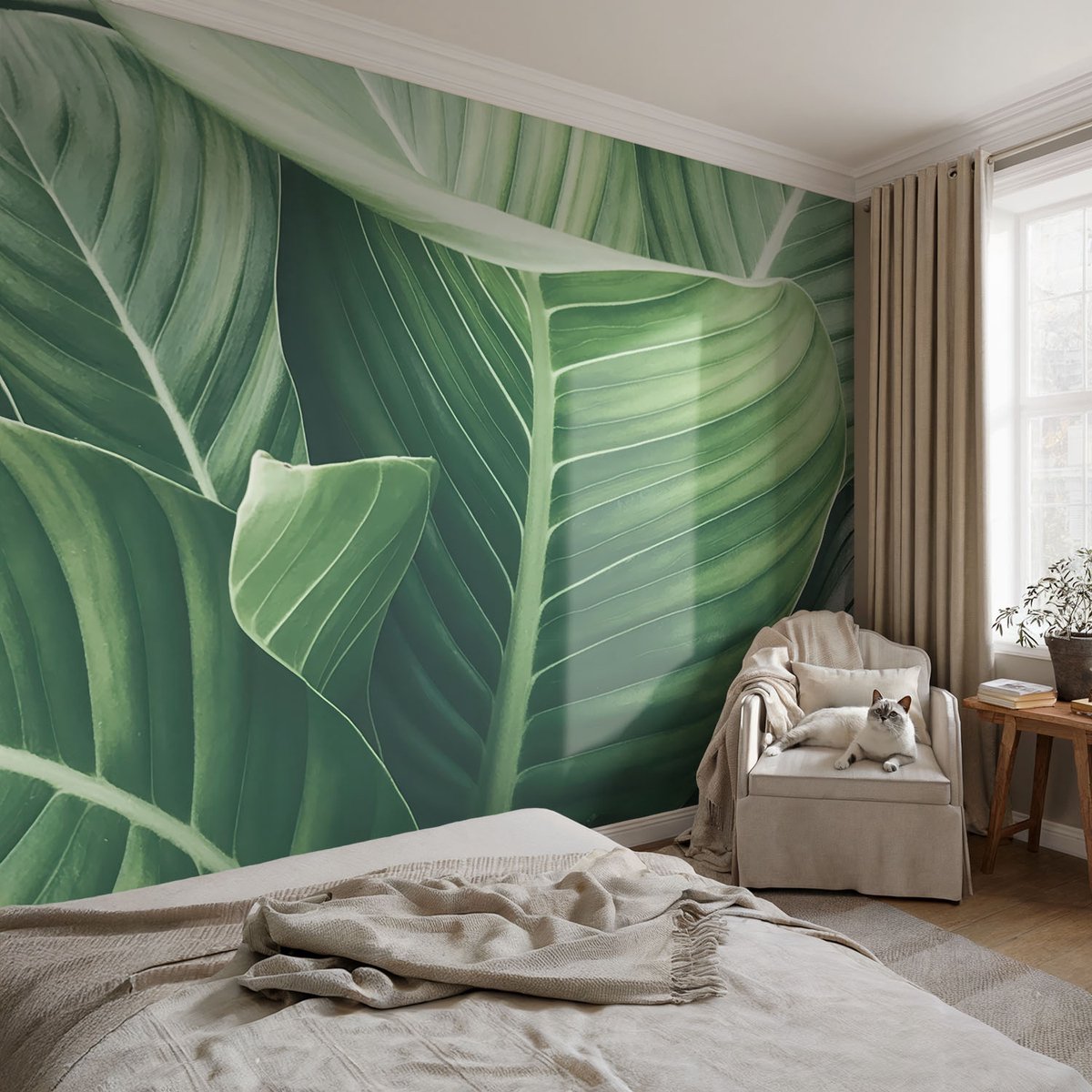 Coloray Vliesbehang - Groente Snellijm Behang - 104x70 cm - Greenpeace Muurschildering - Slaapkamer behang Bloemen En Planten - Fotobehang Vlies - Slaapkamer behang