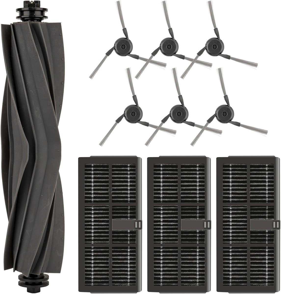 (10 Stuk) X40 Ultra Vervangingsonderdeel Voor Dreame X40 Ultra/ L40 Ultra Accessoireset Voor Robotstofzuigers, 1 Rolborstel, 3 Hepa-Filters, 6 Zijborstel