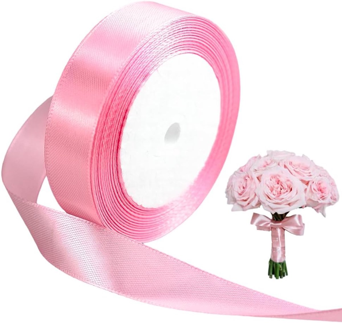 satijnen lint, 24 meter lint voor geschenkverpakking, feest, bruiloft, feestdecoratie
