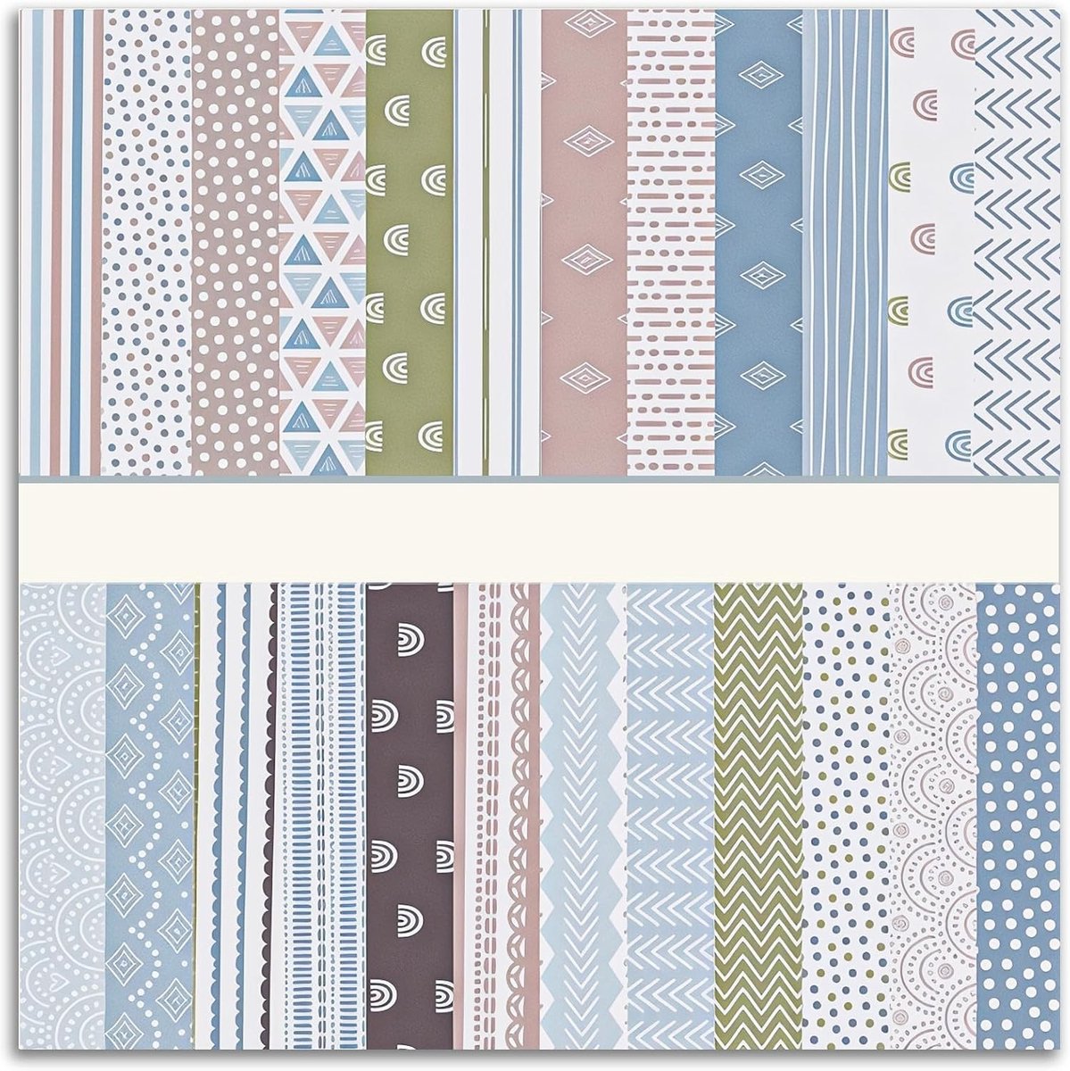 Set van 24 Dubbelzijdige Scrapbook Papieren 31 x 31 cm, Creatief Knutselpapier voor DIY Kaarten en Scrapbooking