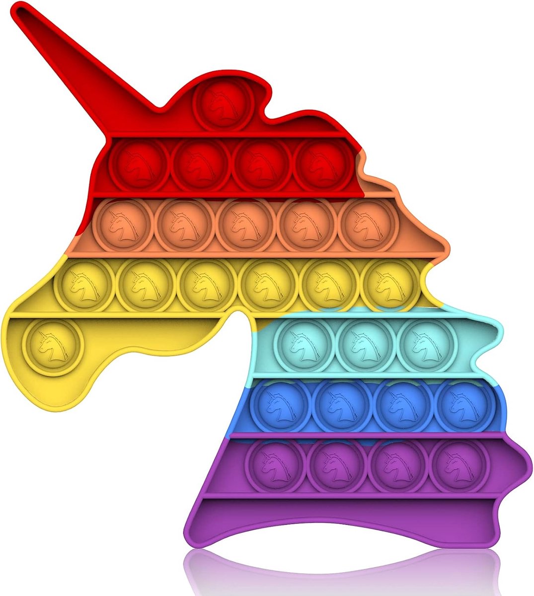 and Pop Bubble Sensorisch Fidget-Speelgoed, Angstvermindering, Vingerspeelgoed, Autisme, Speciale Behoeften, Stressvermindering voor Kinderen en Volwassenen(‎Colores Unicornios)