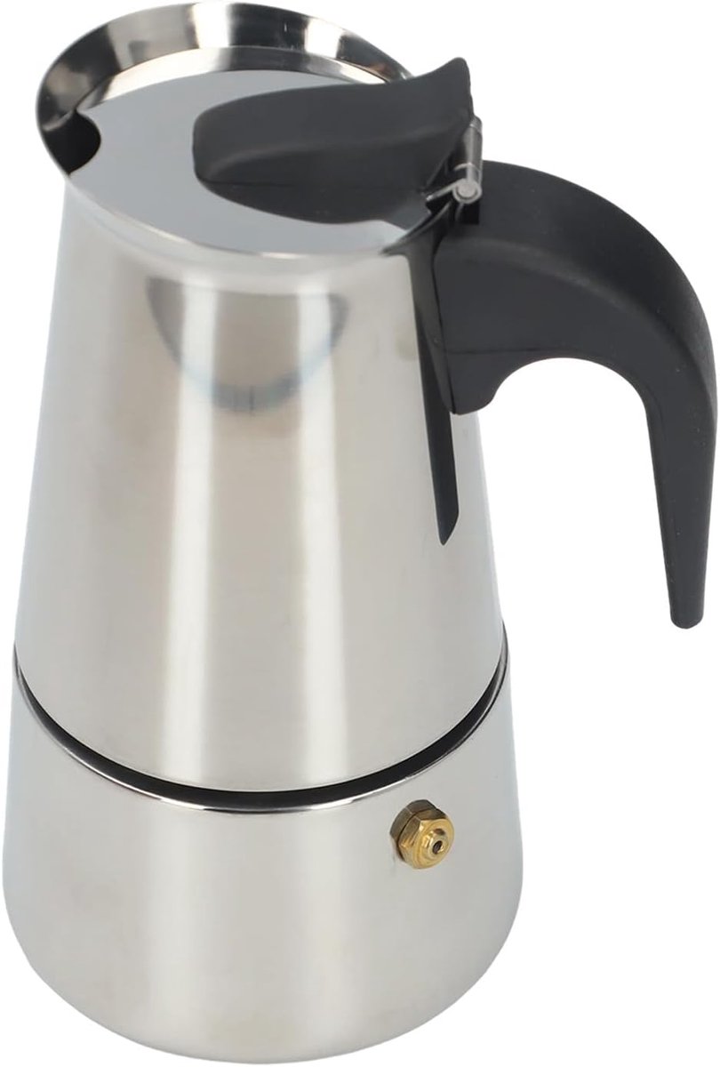 Espressomachine inductie, 450 ml roestvrijstalen mokkapan, zilver, modern, handmatig, 2,3 V AC, campingkoffiezetapparaat, 1 stuks