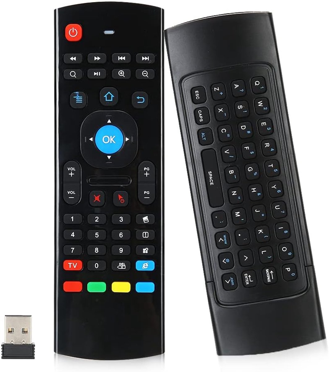 Afstandsbediening, draadloze externe muis MX3 2.4G Draadloze luchtvliegmuis Bewegingsdetectie infraroodafstandsbediening voor tv-pc