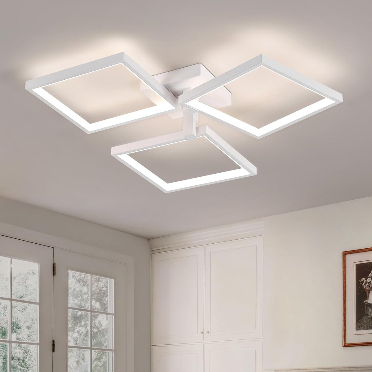 Moderne LED plafondlamp, vierkante plafondlamp van 60 cm