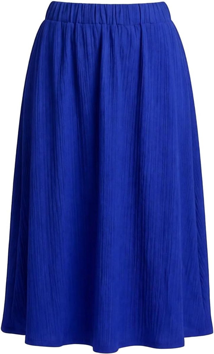 Der Rich Zomerrok met hoge taille van gestructureerde stof, midi-stijl voor dames