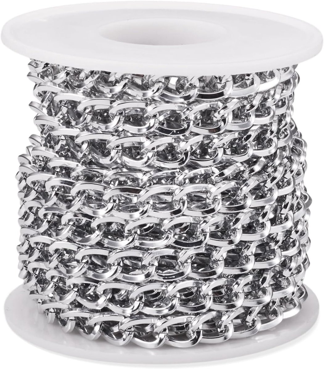 Kettingen met Spoel Sieraden Link 10x6.5x1.5mm Metalen Ketting Voor Ketting Oorbel Armband DIY Sieraden Maken Ambachten