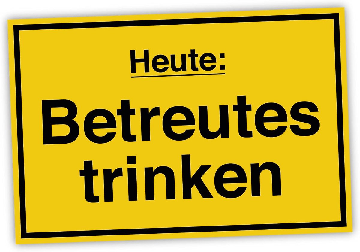 Drinken bord grappig cadeau-idee - 20x30 cm uit stabiele hardschuimplaat van 3 mm dik - Beste vriend bier drinken kameraden decoratie drinkspellen