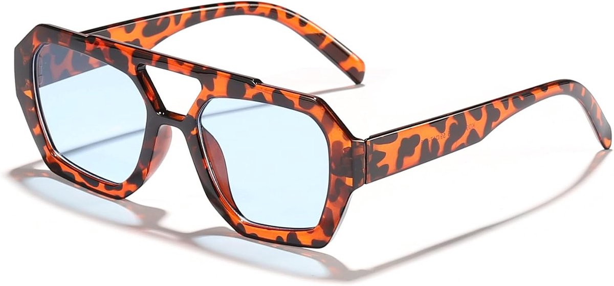Zonnebril voor dames en heren, retro pilotenbril, UV400-bescherming, zonnebril voor reizen, vakantie, winkelen, strand, Zwart, M