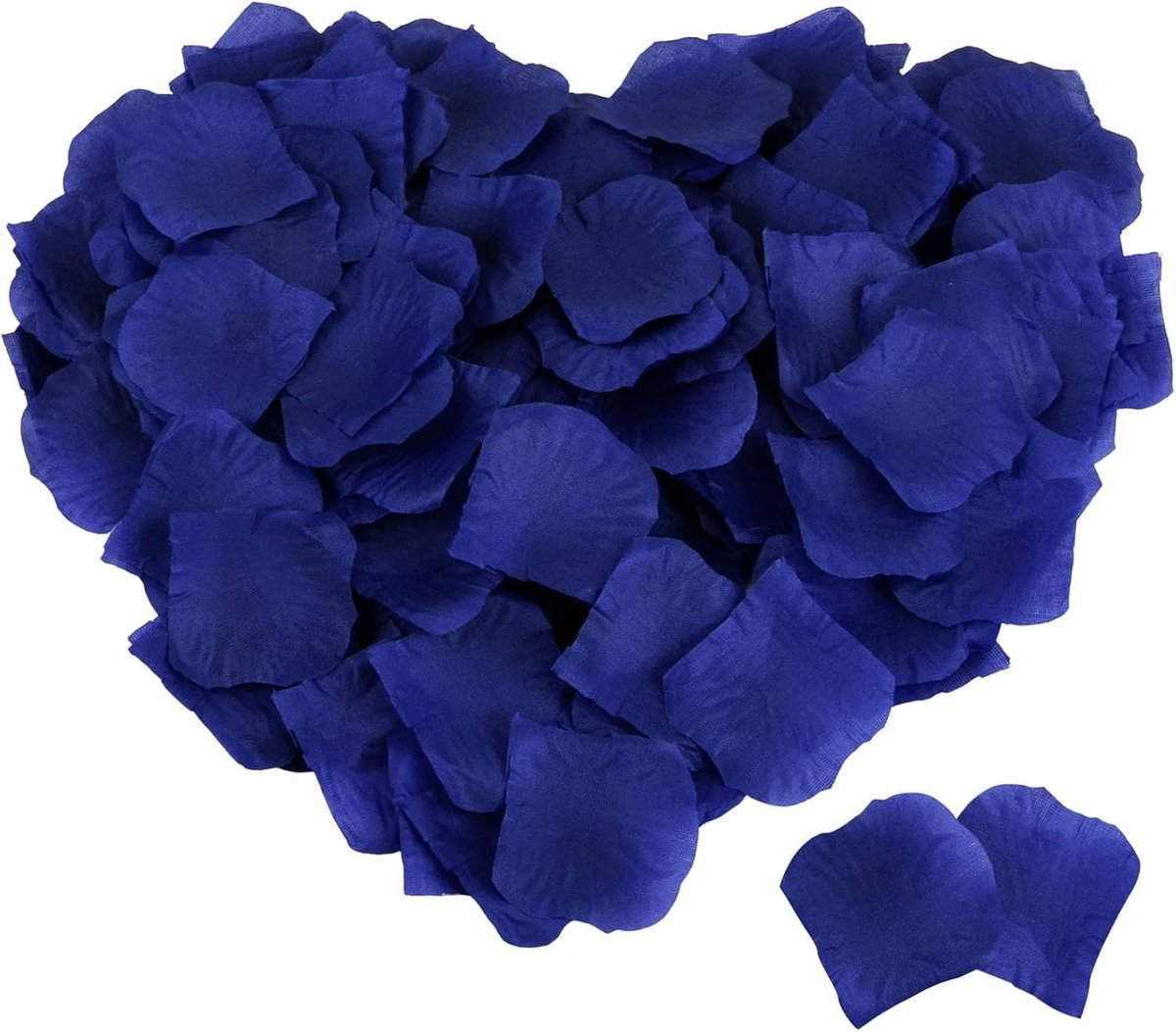 500 stuks zwarte rozenblaadjes voor slaapkamer, Valentijnsdag bloemblaadjes, kunstmatige rozenbloemen, emulatie zijden rozenblaadjes voor huwelijksverjaardag, Valentijnsdag decoraties - blauw