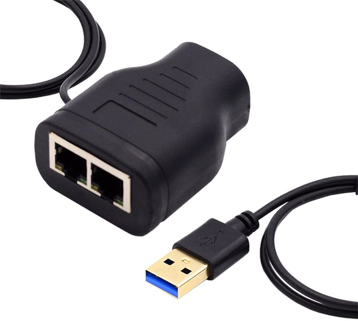 100Mbps STP UTP RJ45 8P8C Plug naar Dual RJ45 HUB Splitter Netwerk Ethernet Switcher Adapter