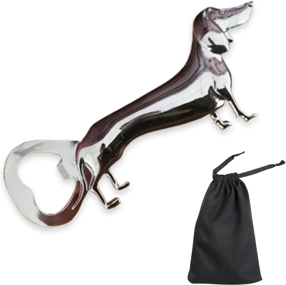 flessenopener van metaal, zilver, flessenopener, grappig voor bier, keuken, bar, accessoires voor thuis, tuin en camper