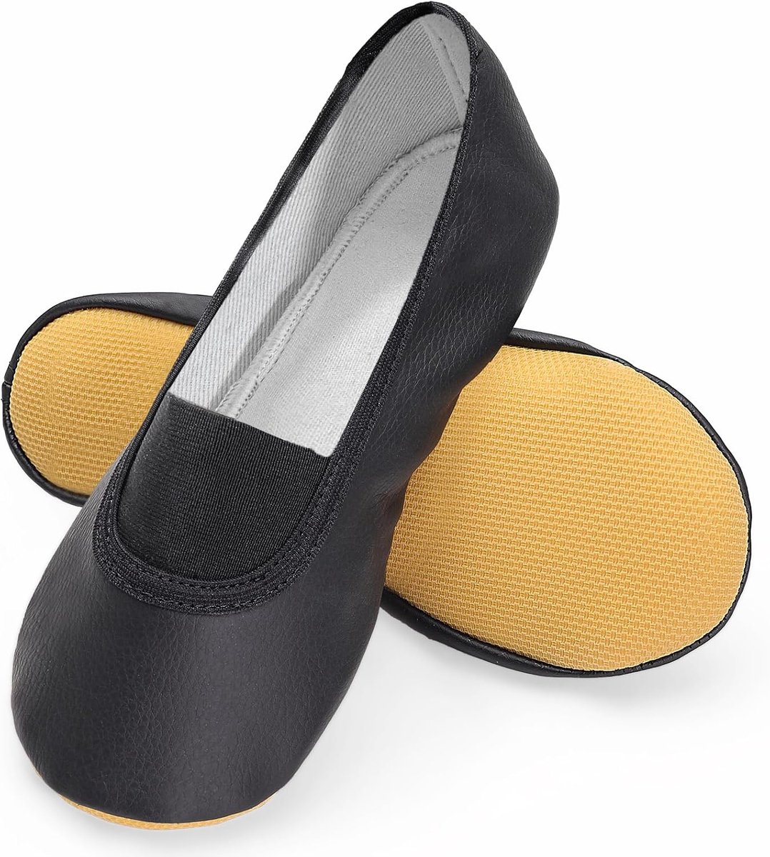Turnschoenen voor meisjes en jongens, antislip Oxford-zool, gymnastiekschoenen voor meisjes en dames, 100% katoenen voering, pantoffels, leer, gymschoenen met elastische schoenkraag voor