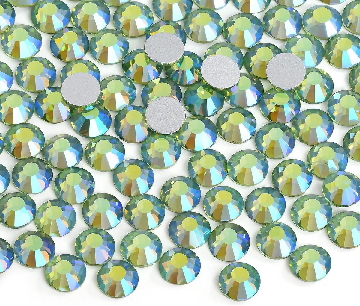 Steentjes platte achterkant strass niet-hotfix glazen edelstenen voor nail art, kleding, telefoonhoesjes, schoenen en doe-het-zelf ambachten 3,2 mm, SS12/1440 stuks, Light AB