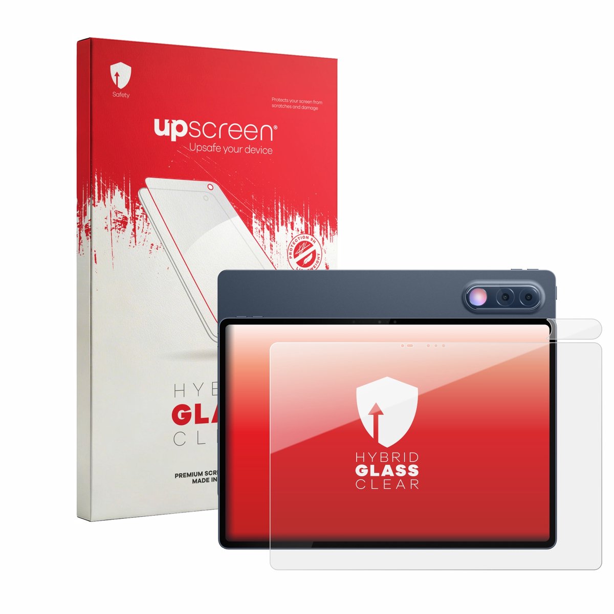 upscreen - Screenprotector voor Lenovo Yoga Tab Plus Gen 2 (Voor+Camera) - Folie Beschermfolie Beschermglas transparant