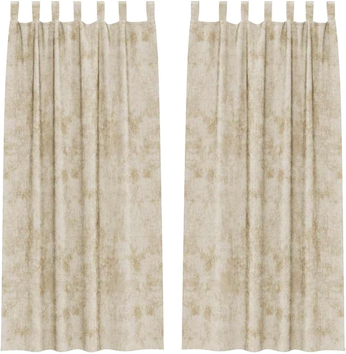Gordijnen, crème, luxe verduistering, met thermische isolatie, voor woonkamer en slaapkamer, set van 2 van hoogwaardig fluweel voor moderne inkijkbescherming en elegante sfeer, 260 x 140 cm