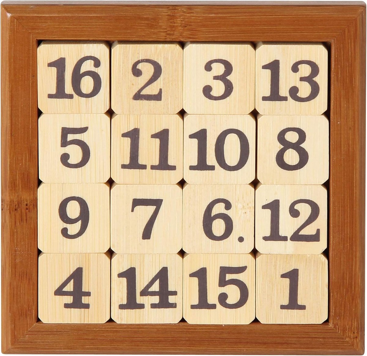 Schuifpuzzel van bamboe