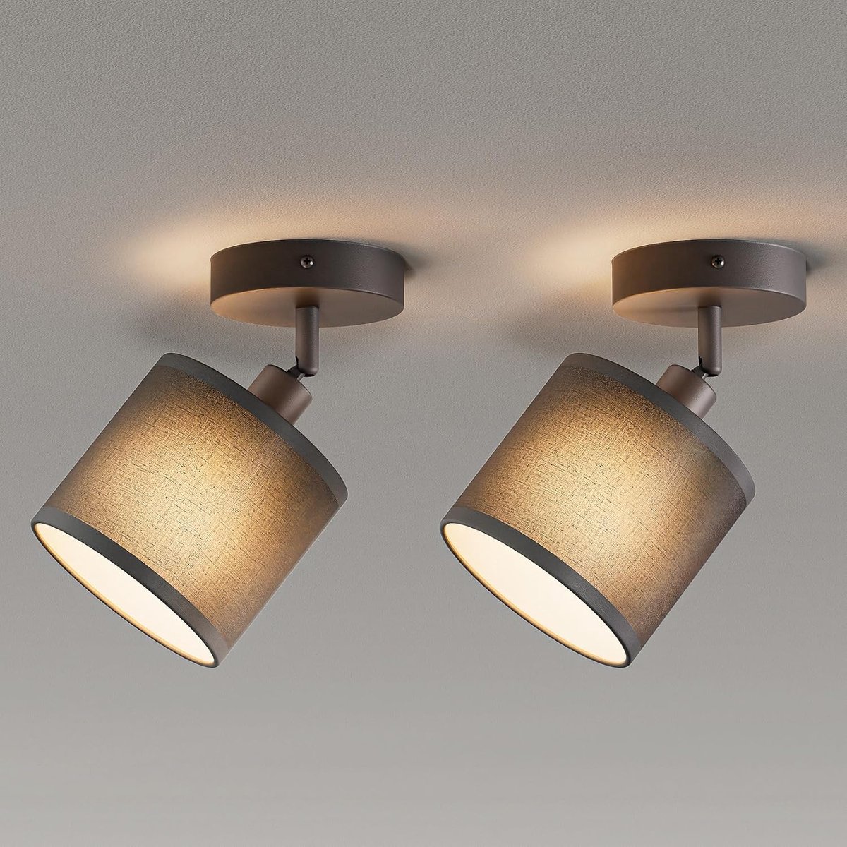 2 stuks draaibare matzwarte opbouwlampen, opbouwspots, E14, ronde plafondspots, opbouw, verstelbare plafondspots van aluminium, zonder lampen