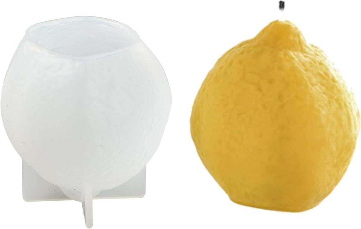 1 Pc Citroen Kaars Mallen 3D Fruit Vormige Siliconen Gips Mould Voor Aromatherapie Zeep Kaarsen Thuis Tafel Ambachten Decoratieve