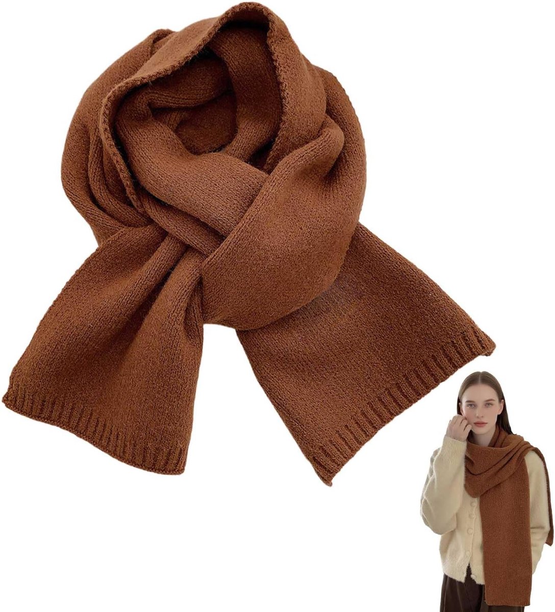 Sjaals, sjaal voor dames, winter, warm, zacht, warm, voor herfst en winter, 160 x 20 cm
